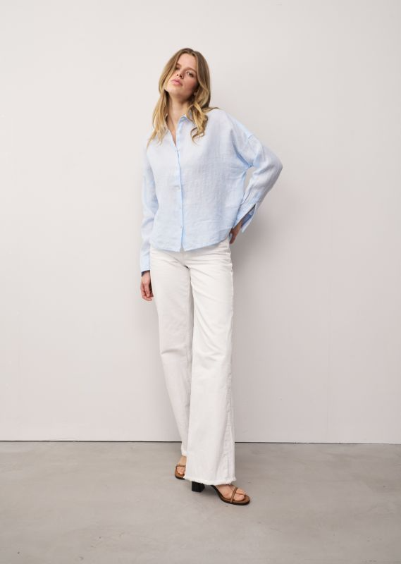 LUCY LIGHT BLUE LINEN SHIRT