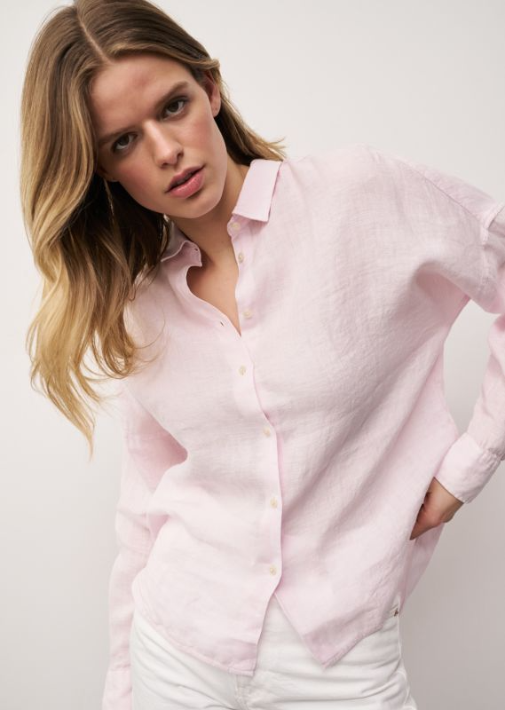 LUCY PALE PINK LINEN SHIRT