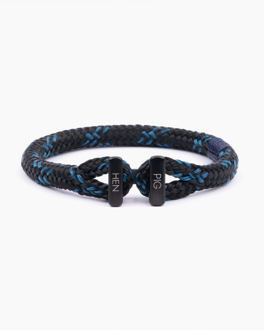 ICY IKE BRACELET - BLACK-OCEAN BLUE-BLACK