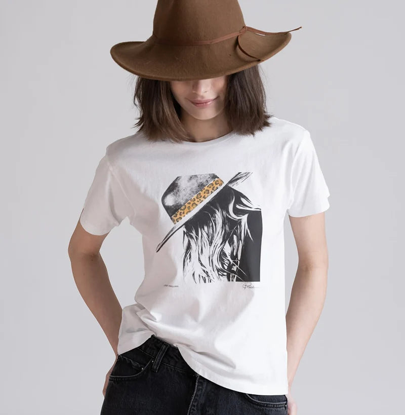 WILDEST DREAMS MUSHIE TEE - WORN WHITE HIGHLIGHT COLOR