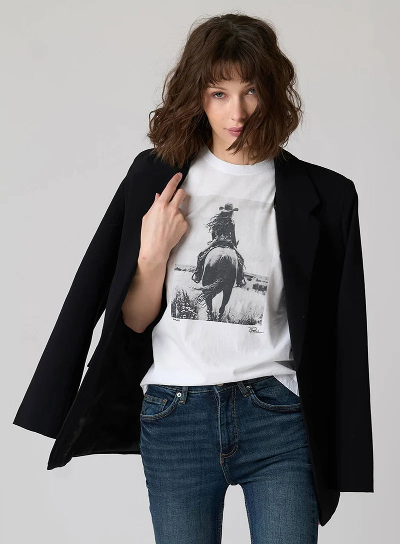 EXPLORE MUSHIE TEE - WORN WHITE