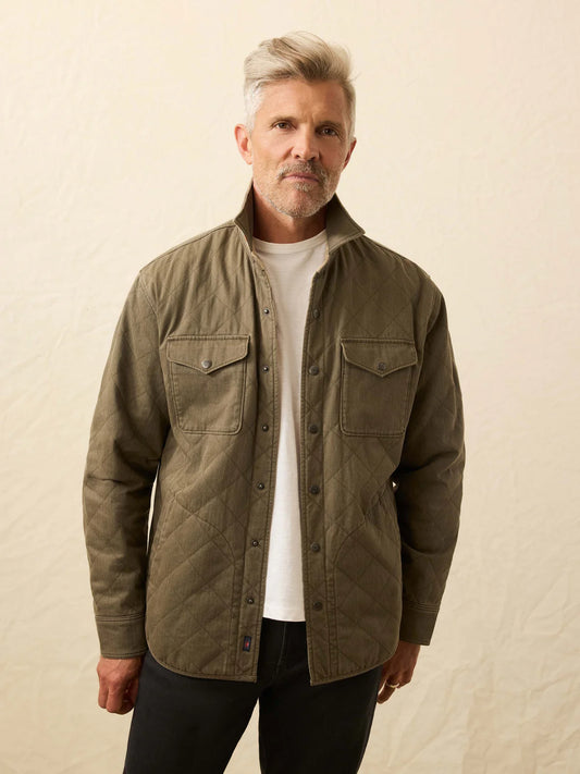 DOUG GOOD FEATHER REVERSIBLE BONDI JACKET - PRAIRE OLIVE