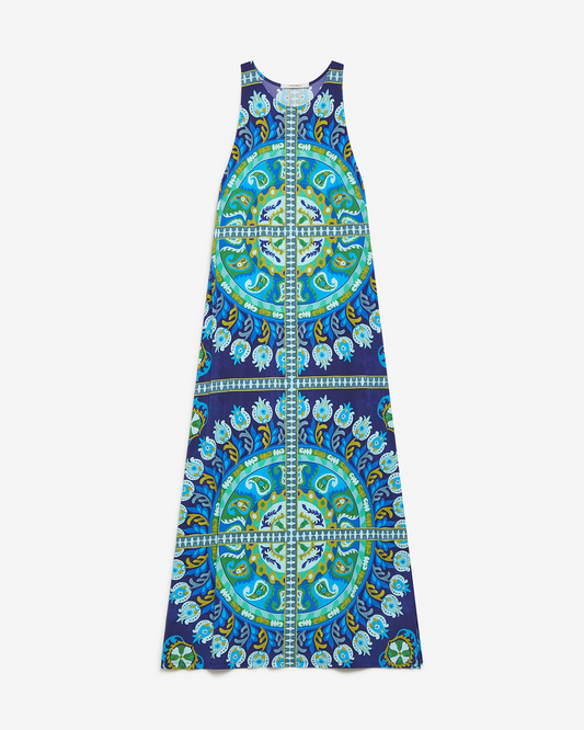 SUZANI CROWN JERSEY DRESS - BLUE