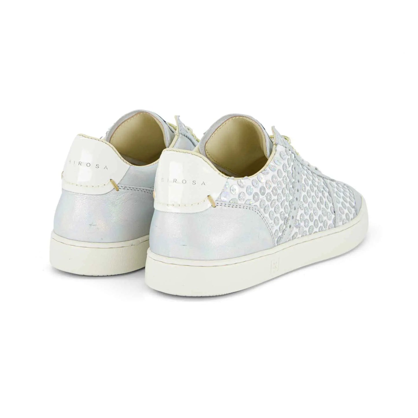 JUDY DO COUTURE WOMEN'S LEATHER SNEAKER - SILVER