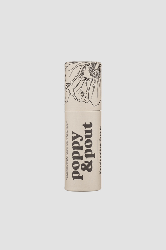 POPPY & POUT LIP BALM - MARSHMELLOW CREME