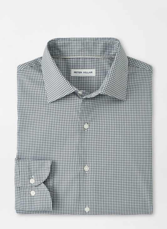 JACKSON CROWN LITE COTTON STRETCH SHIRT - DEEP VERDANT