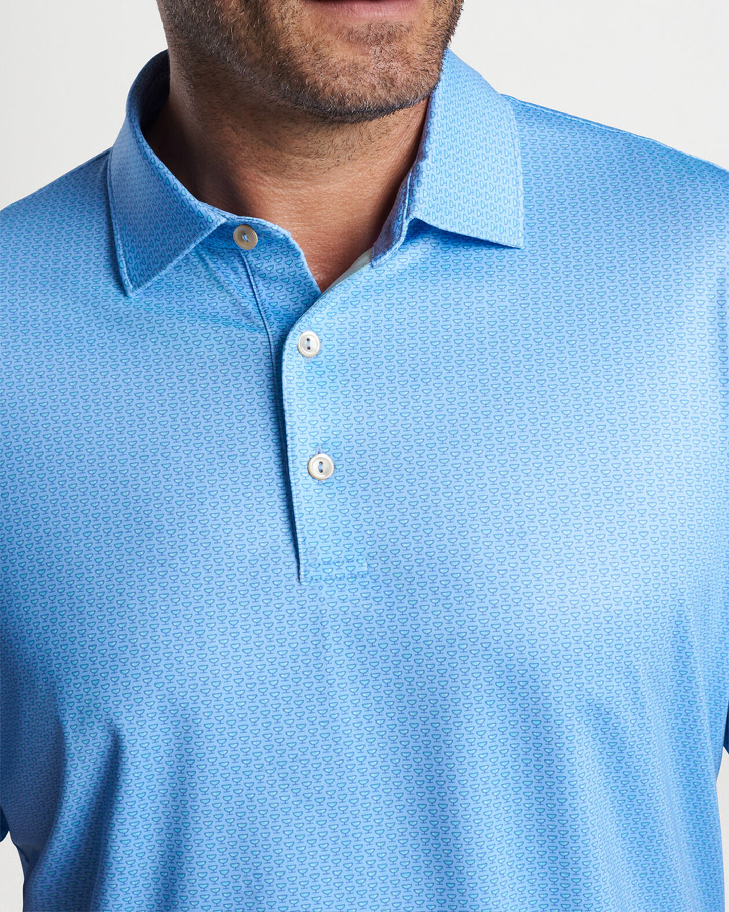 I'LL HAVE IT NEAT PERFORMANCE JERSEY POLO - COTTAGE BLUE