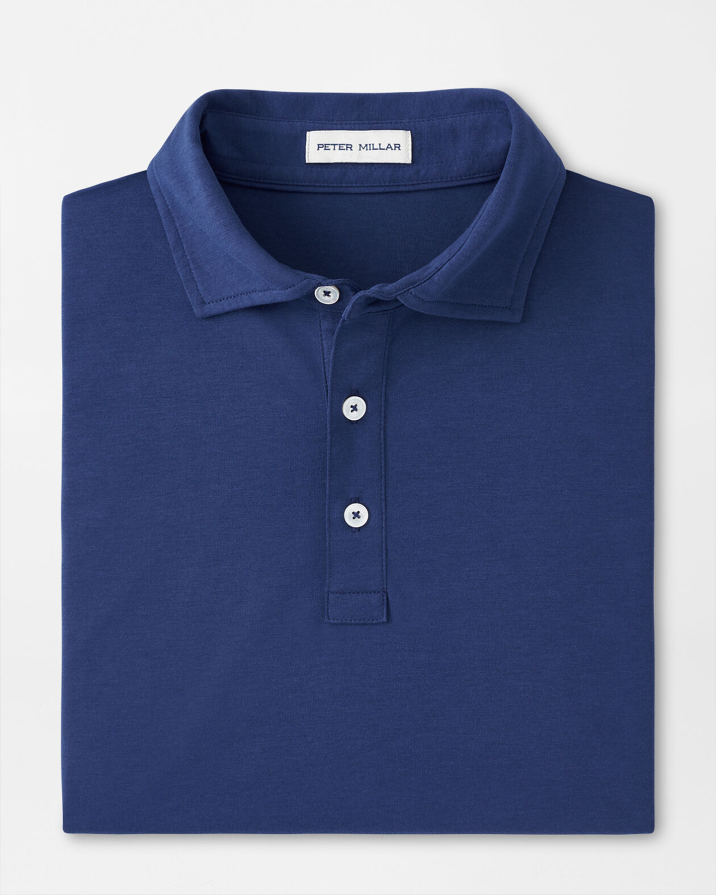 CROWN COMFORT COTTON SHORT SLEEVE POLO - ATLANTIC BLUE