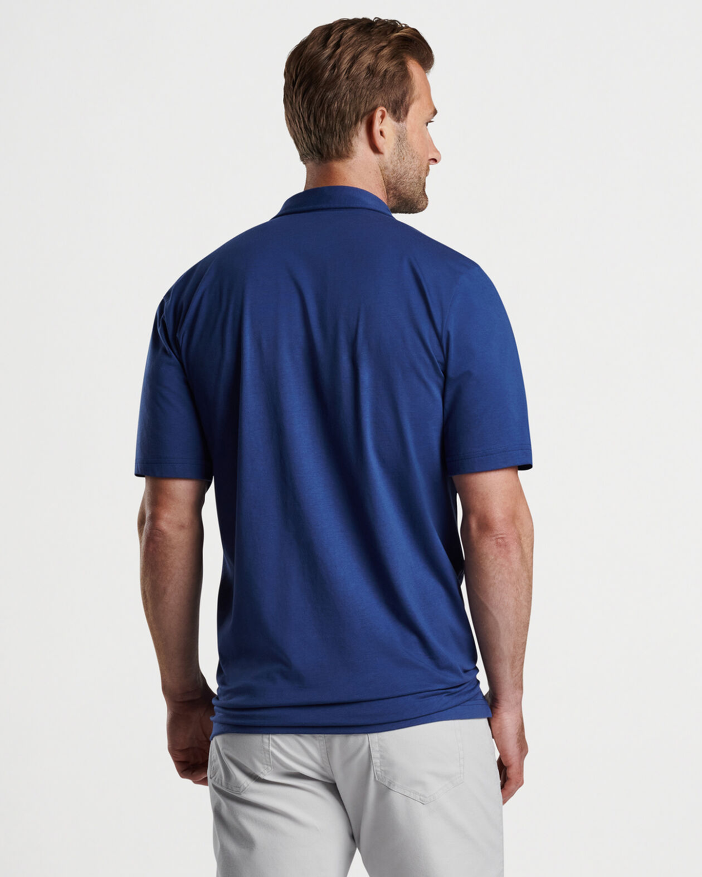 CROWN COMFORT COTTON SHORT SLEEVE POLO - ATLANTIC BLUE