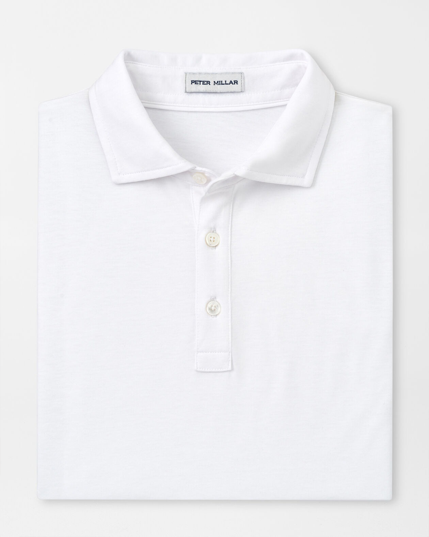 CROWN COMFORT COTTON SHORT SLEEVE POLO - WHITE