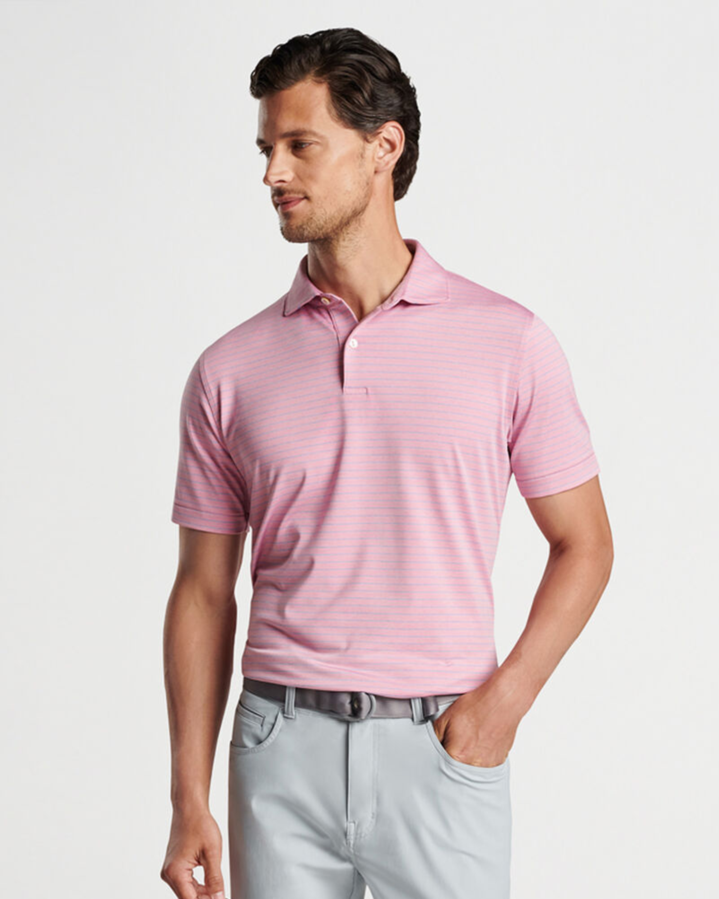 DUET PERFORMANCE JERSEY POLO - SPRING BLOSSOM