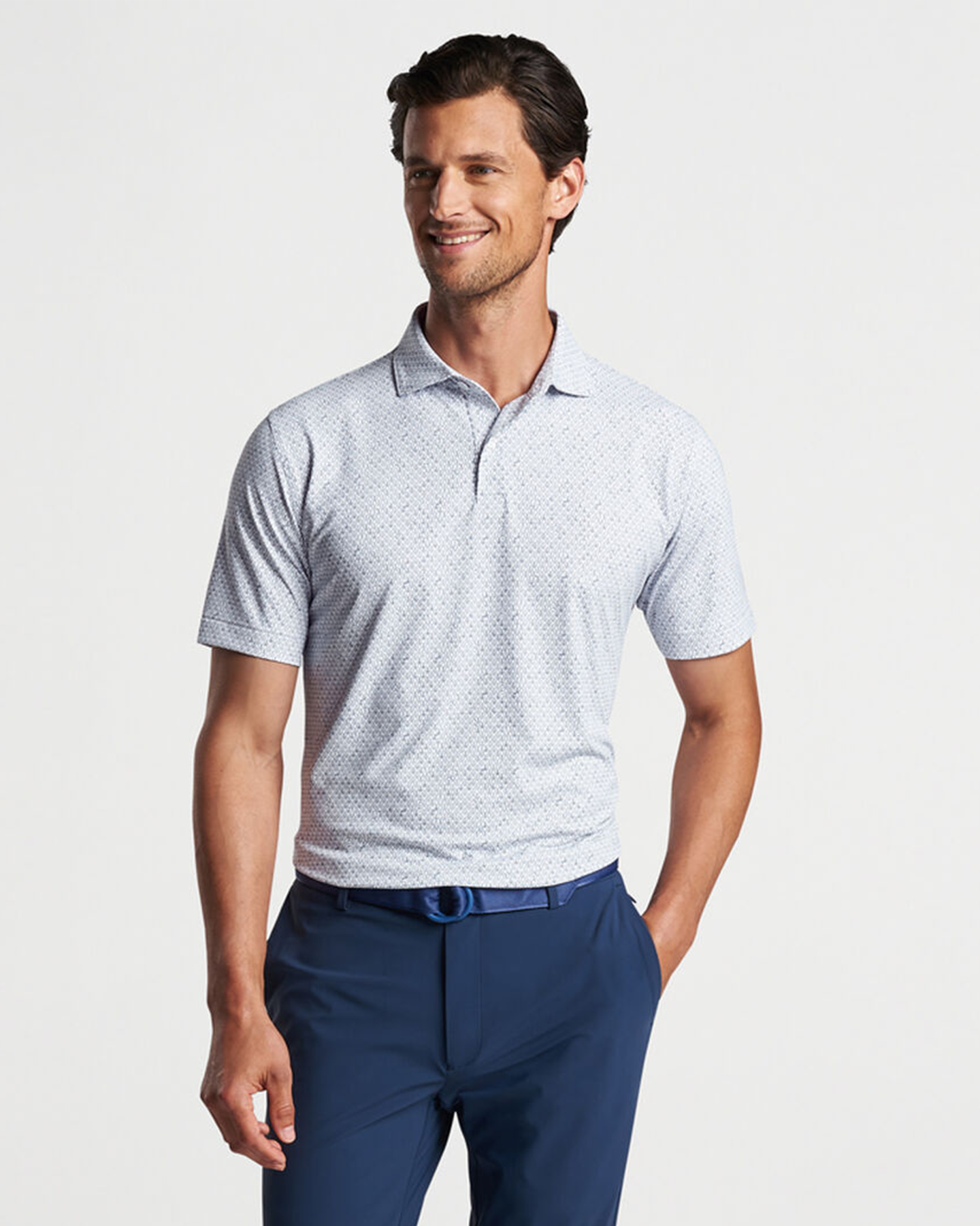 STACCATO PERFORMANCE JERSEY POLO - WHITE