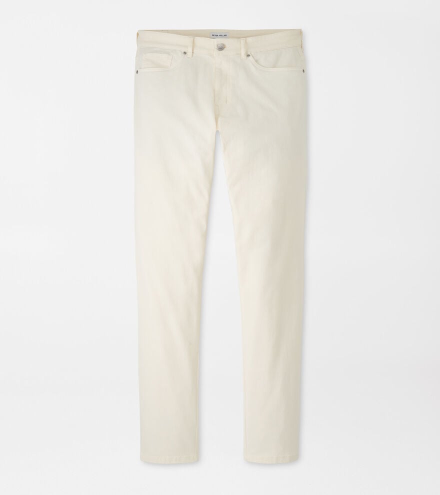 SIGNATURE SATEEN FIVE POCKET PANT - IVORY – TJ Bailey's