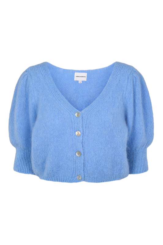 MANDA CROPPED CARDIGAN - SKY BLUE