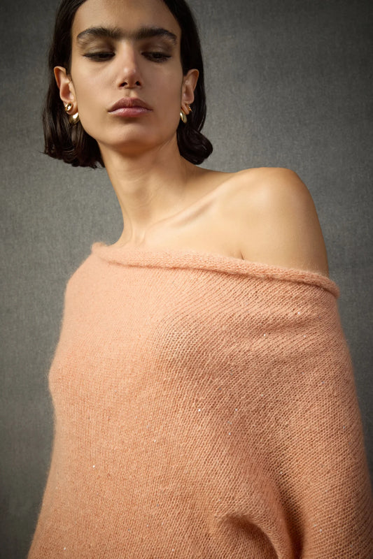 EDDA MOHAIR BLEND SWEATER - MACARON