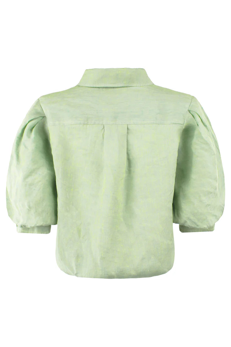 BOMBA LINEN SHIRT- GREEN TEA