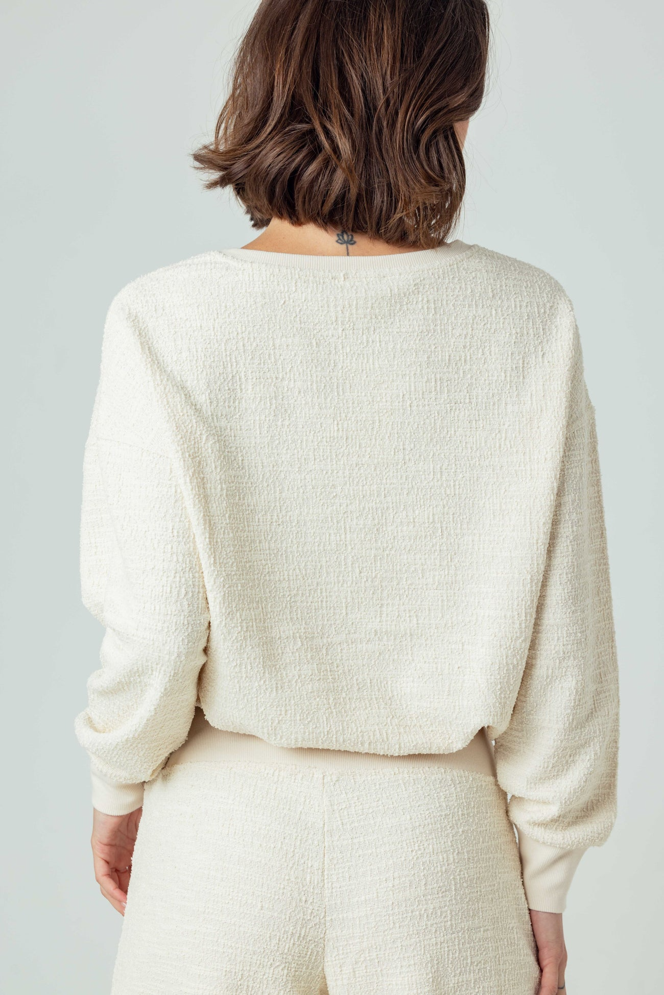 MIRI BOUCLE TOP - COCONUT MILK