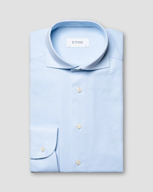 LIGHT BLUE FLOUR WAY STRETCH COTTON SHIRT