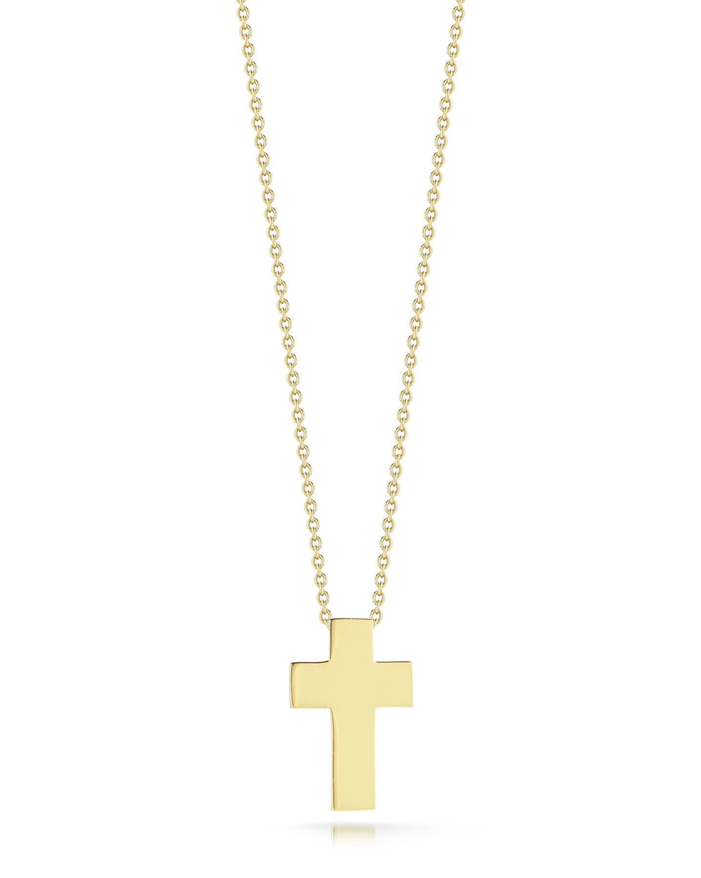 18K YG CROSS NECKLACE