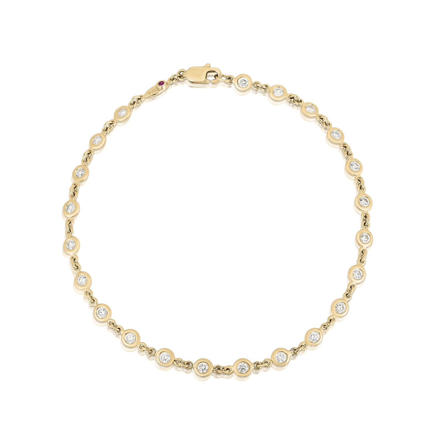 18K YG DIAMONDS BY THE INCH CONTINUOUS STATION BRACELET