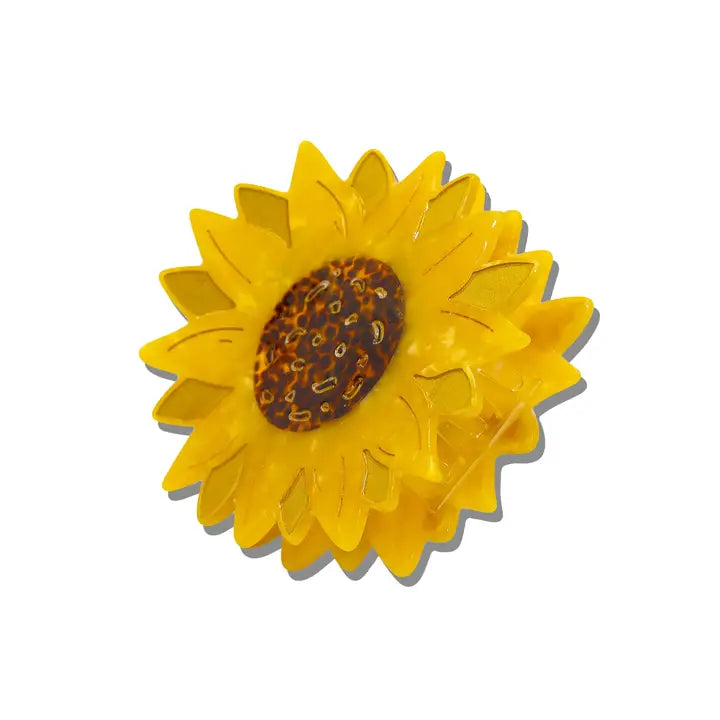 HAND PAINTED SUNFLOWER CLAW CLIP