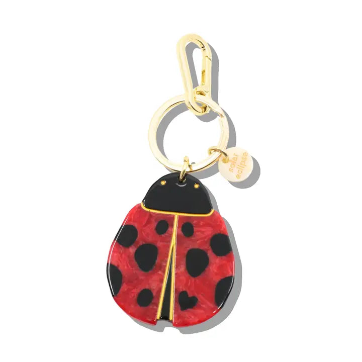 HAND PAINTED LADYBUG BAG CHARM