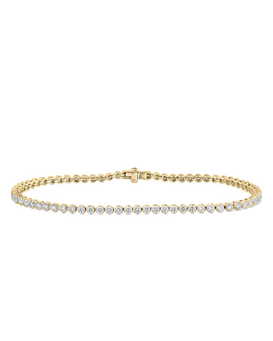 18K YG CLASSIC DIAMOND TENNIS BRACELET