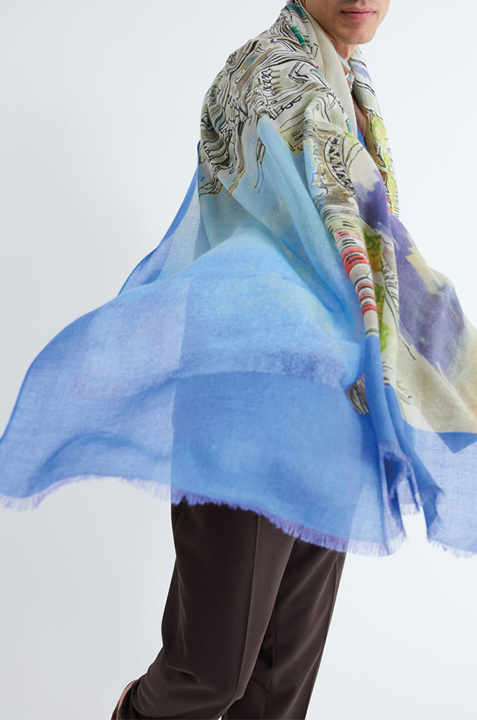 MILANO PRINT CASHMERE SILK SCARF