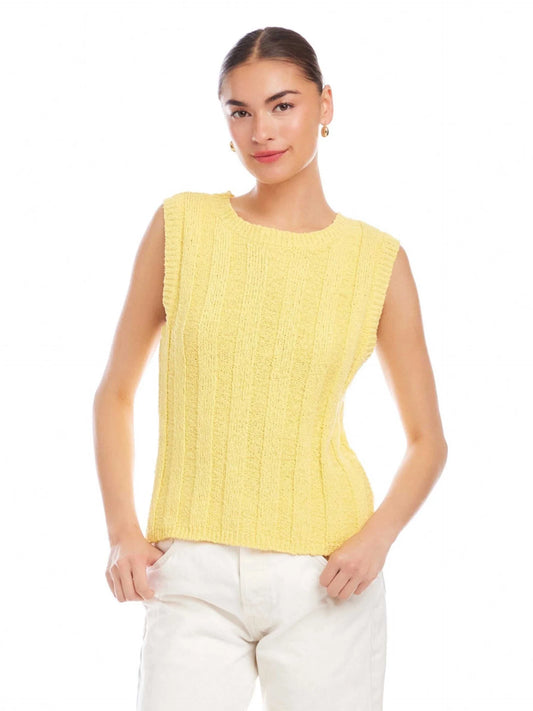 ZAYDEE CROCHET TANK TOP - BANANA
