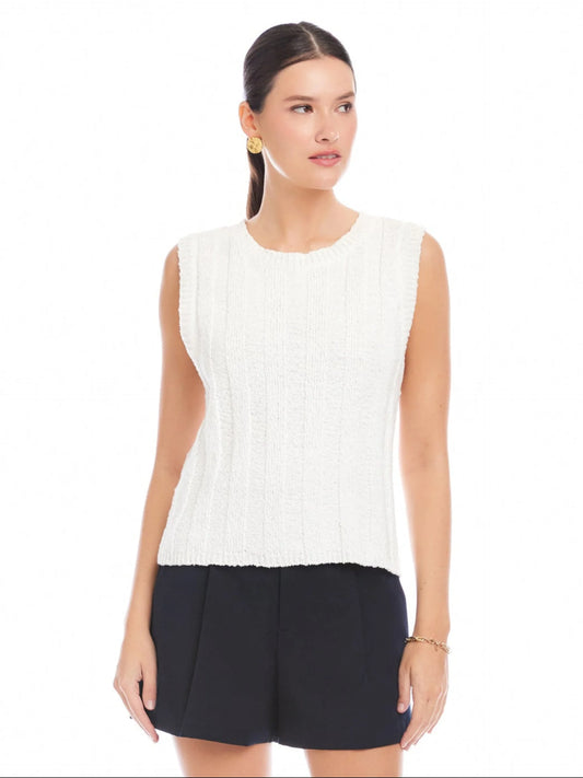 ZAYDEE CROCHET TANK TOP - OFF WHITE