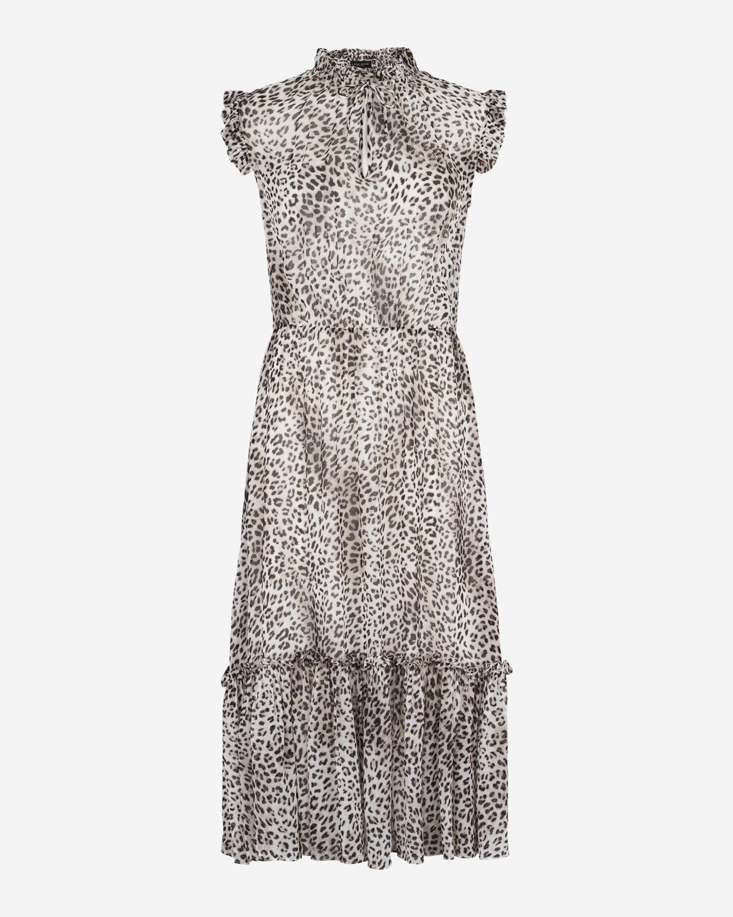 LALIE GREY LEOPARD PRINT DRESS