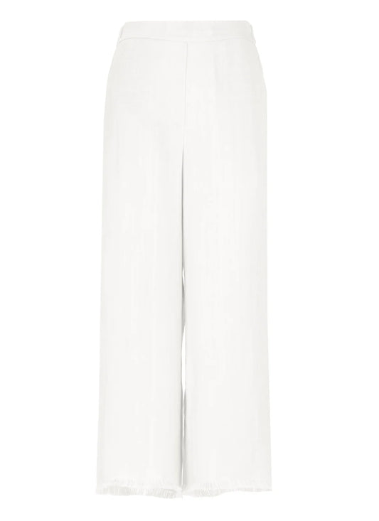 TORRES WIDE LEG LINEN TROUSER - WHITE