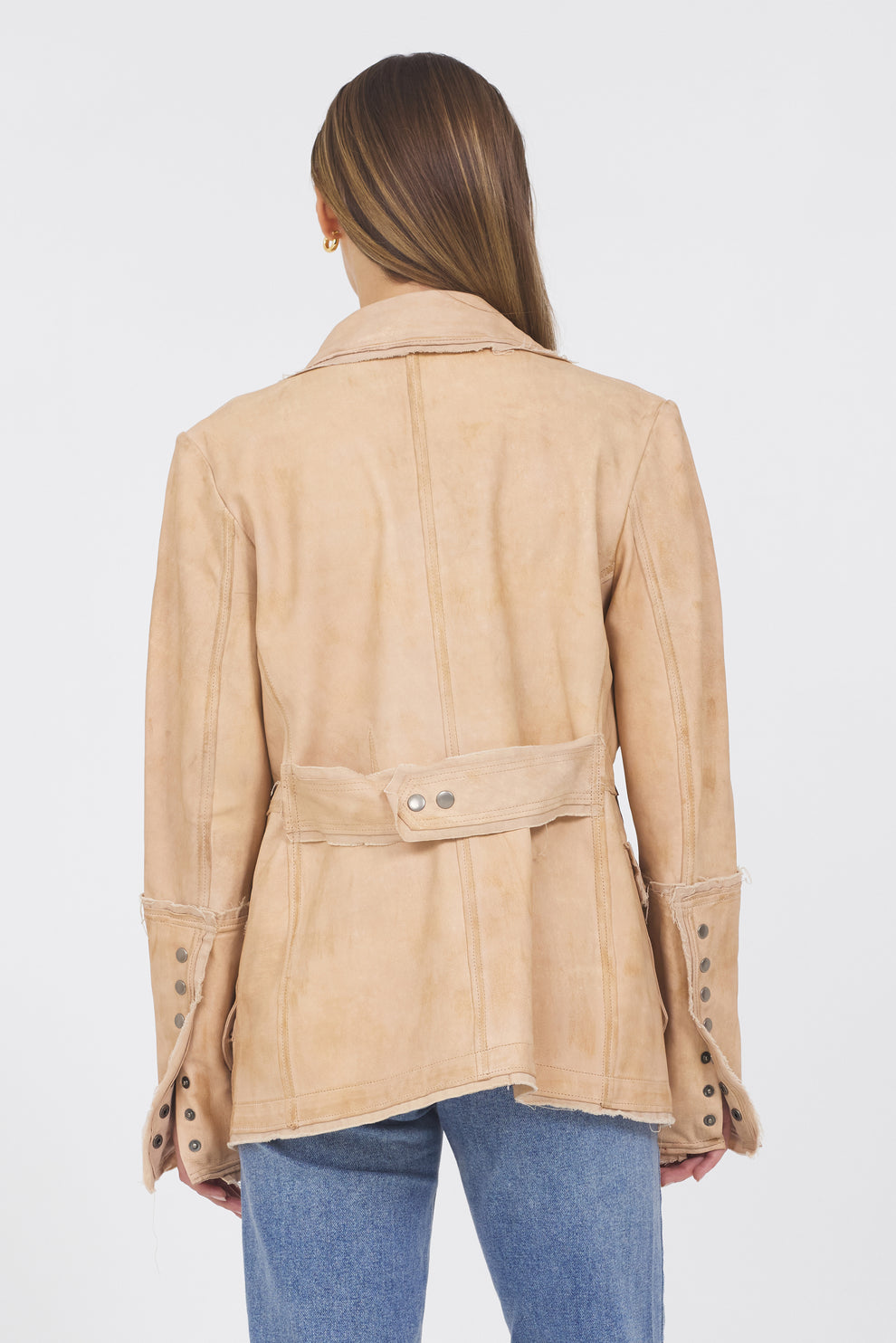 MERYL VINTAGE LEATHER JACKET - CAPUCCINO