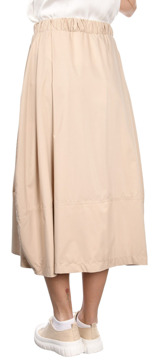 BALLOON MIDI SKIRT - TAN