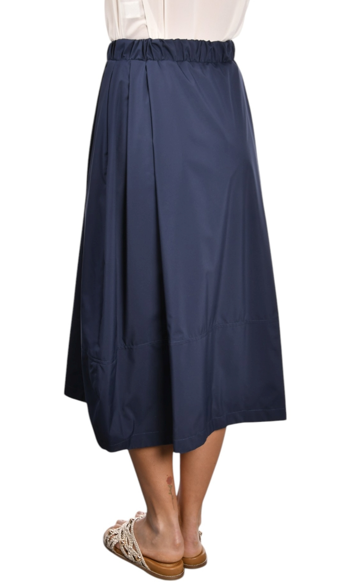 BALLOON MIDI SKIRT - NAVY