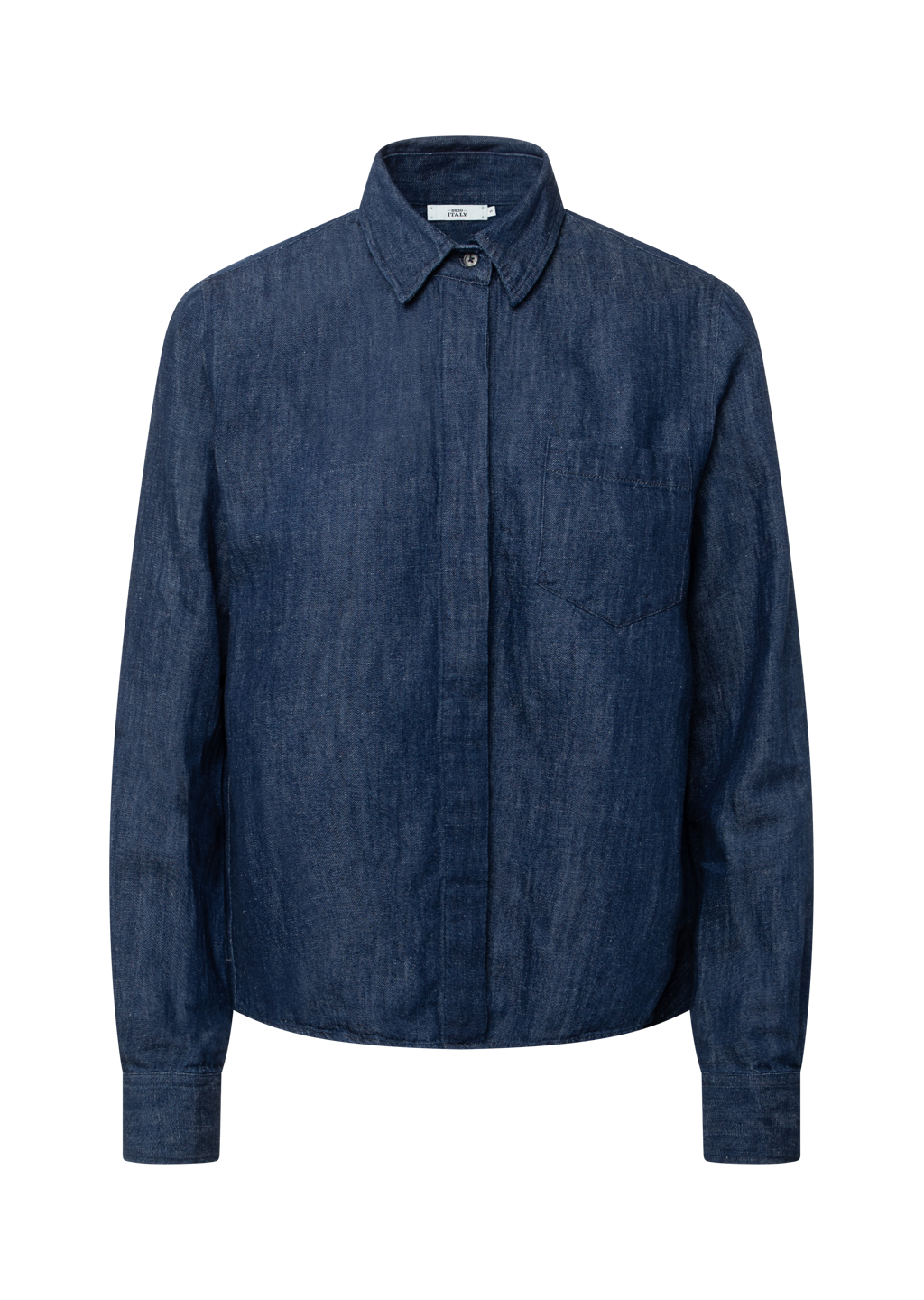 ZENDAYA DARK WASH DENIM TWILL BLOUSE