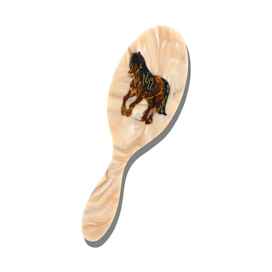 HAND PAINTED HORSE BRUSH