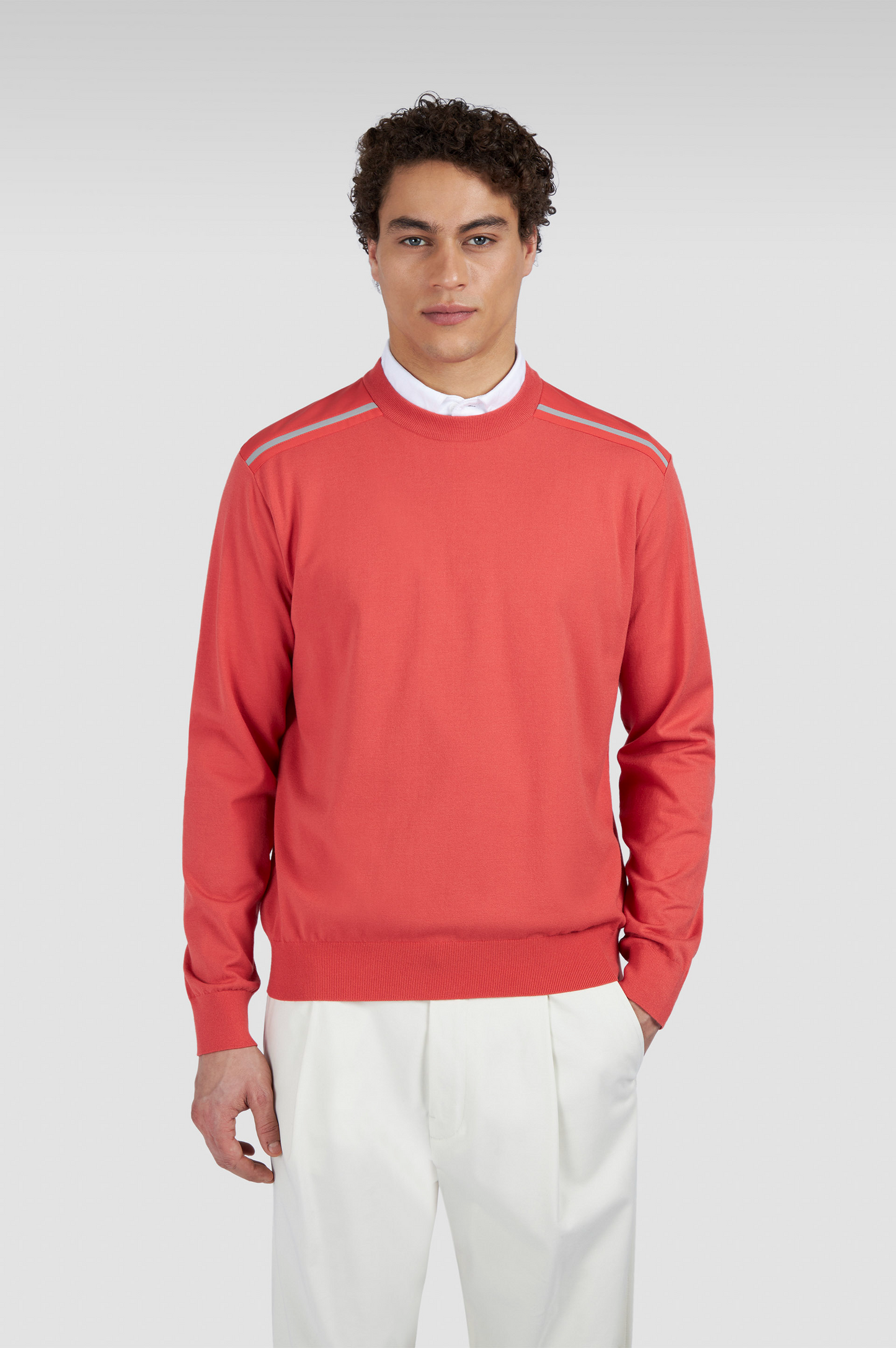 CORAL ROUND NECK HIGH DENSITY PULLOVER