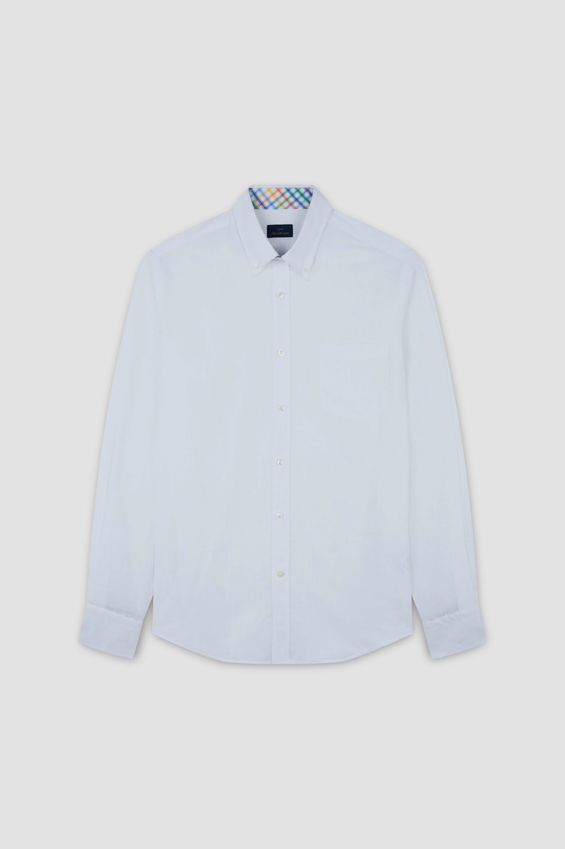 WHITE TEXTURED COTTON SHIRT