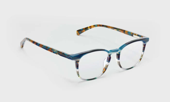 BOARDROOM READERS - MULTI STRIPES WITH TEAL TORTOISE