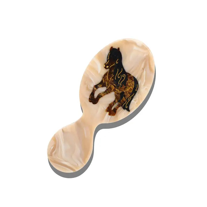HAND PAINTED HERO HORSE BRUSH