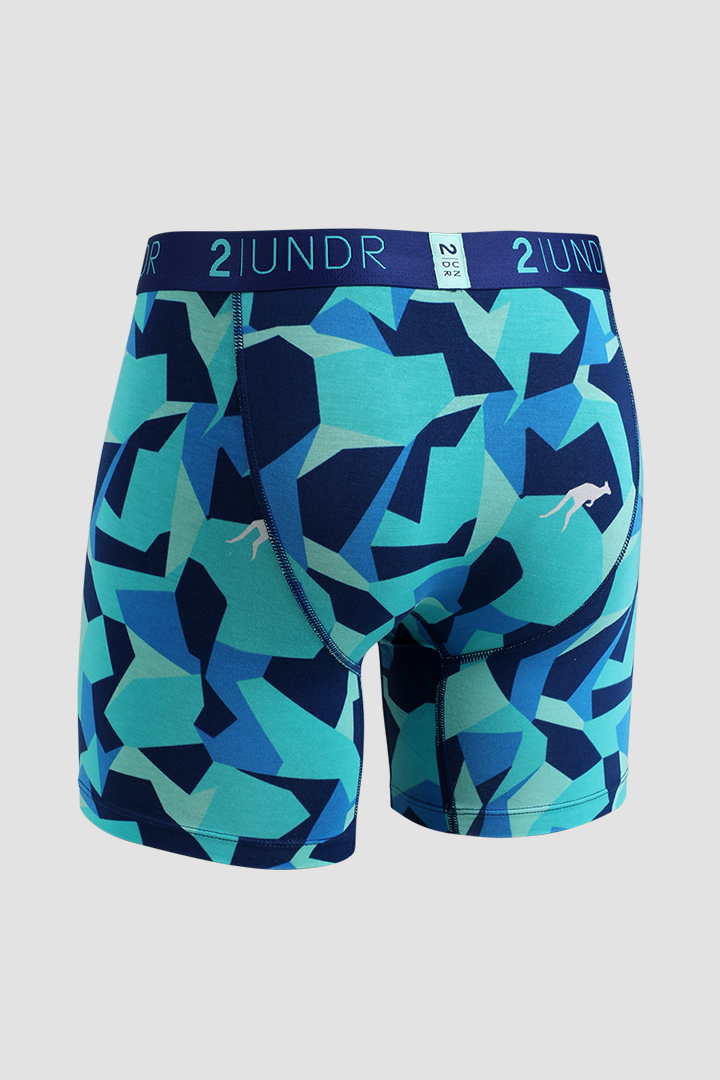 SWING SHIFT 6" BOXER BRIEF - WATER CAMO