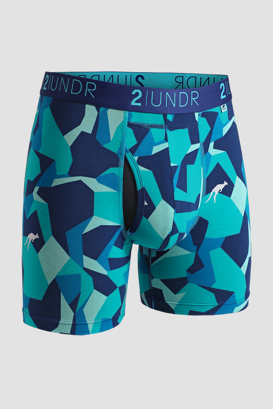 SWING SHIFT 6" BOXER BRIEF - WATER CAMO