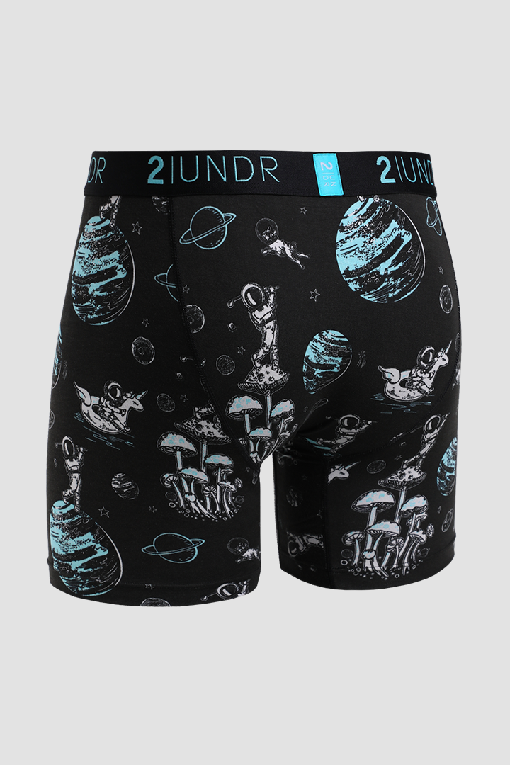 SWING SHIFT BOXER BRIEF - SPACE GOLF BLACK