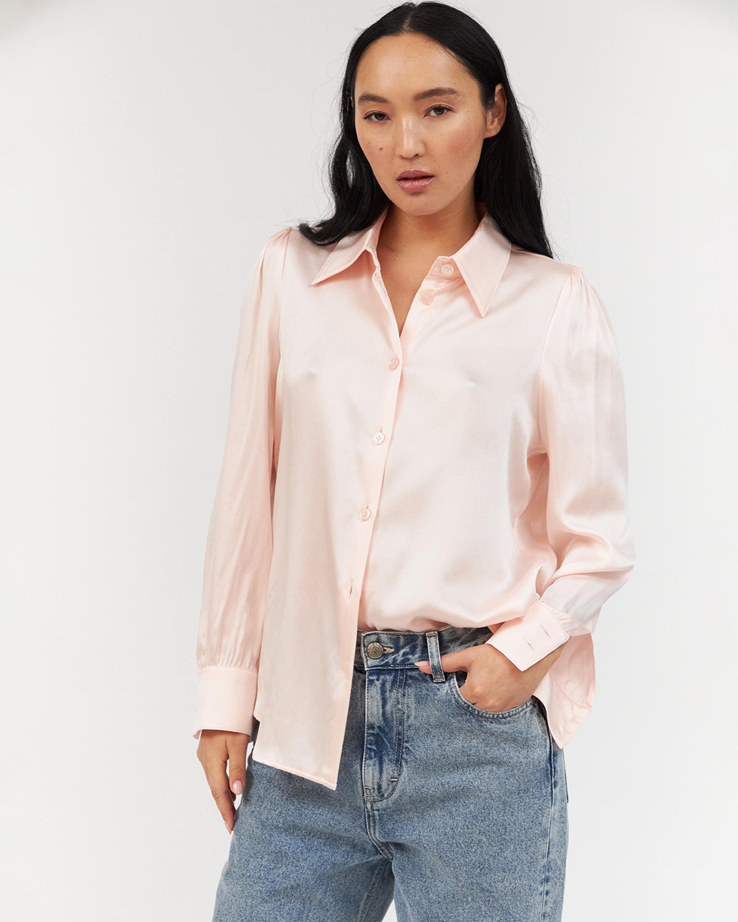 MATT LATIA PUFF SLEEVE BLOUSE - BLUSH