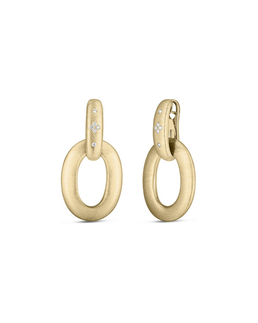 18K YG XL DUCHESSA SATIN DOORKNOCKER EARRINGS