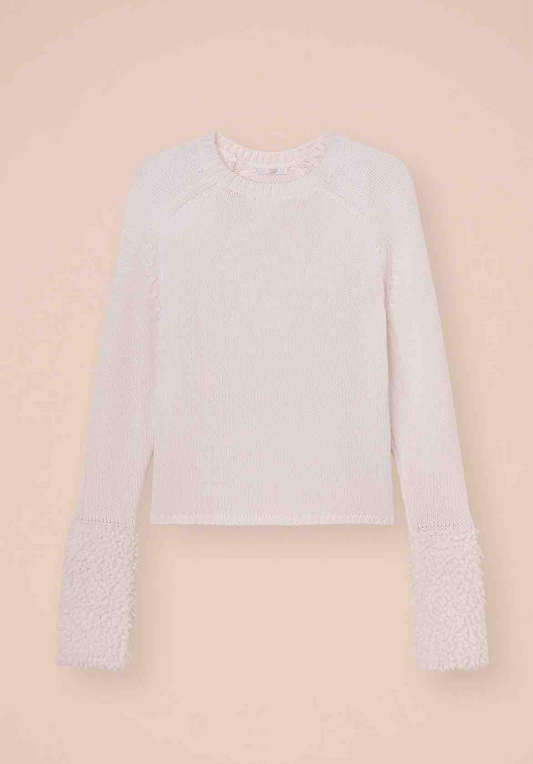OLIVINA IVORY WOOL SWEATER