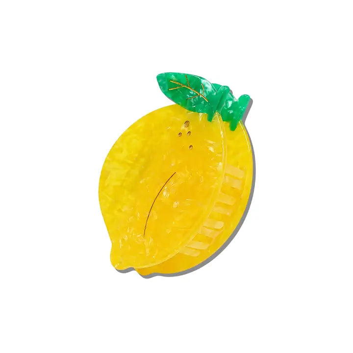 HAND PAINTED LEMON FRUIT CLAW CLIP
