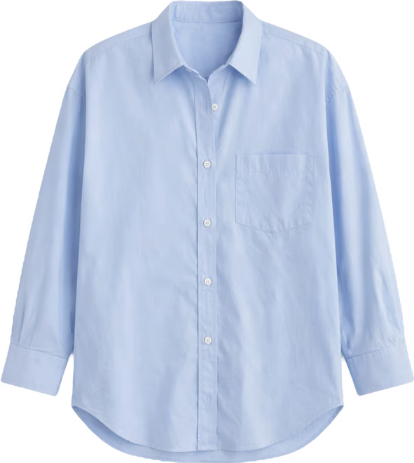 COASTAL POPLIN RELAXED SHIRT - BLUE CURRENT