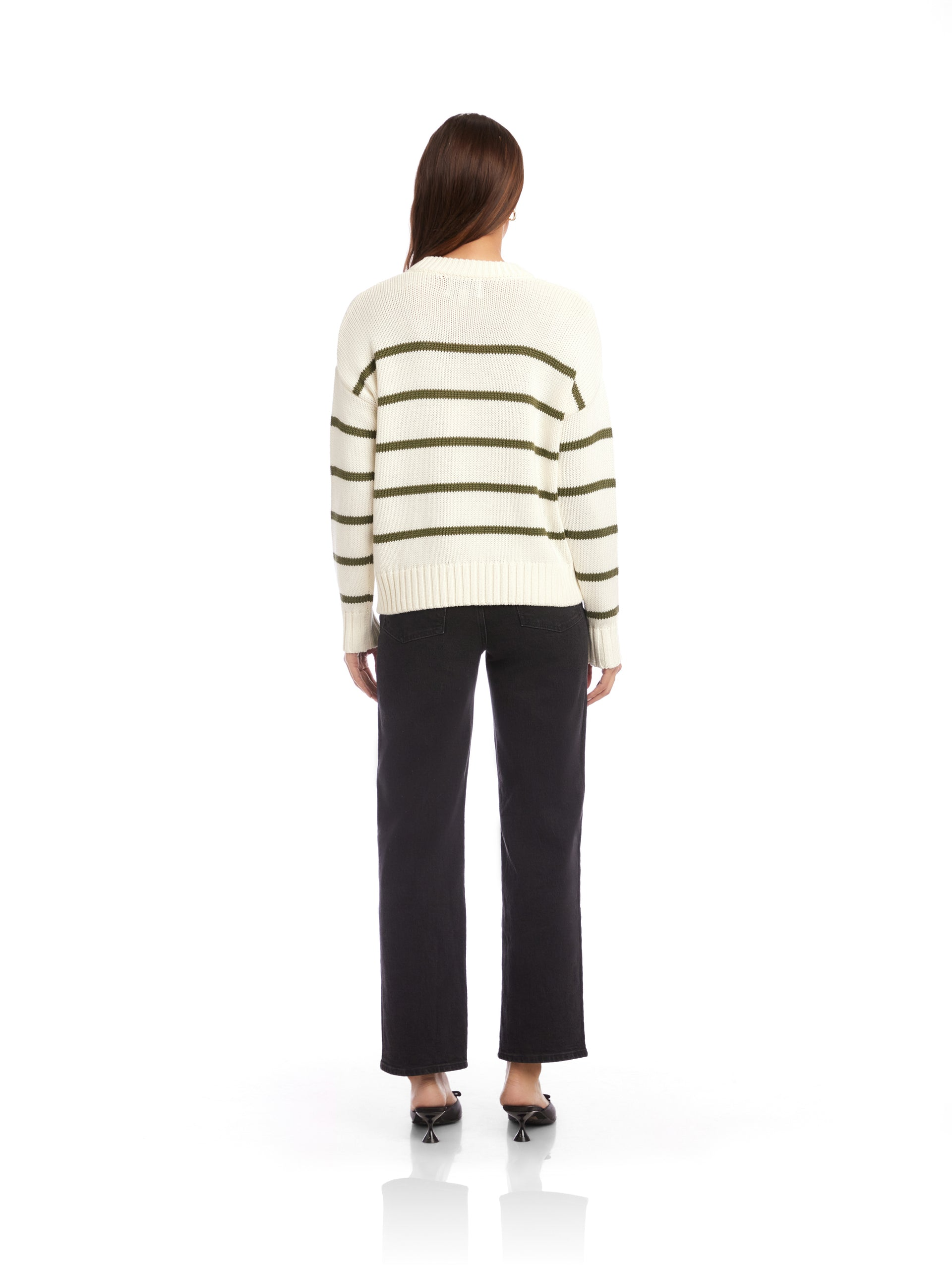 LUCA STRIPED COTTON BLEND SWEATER